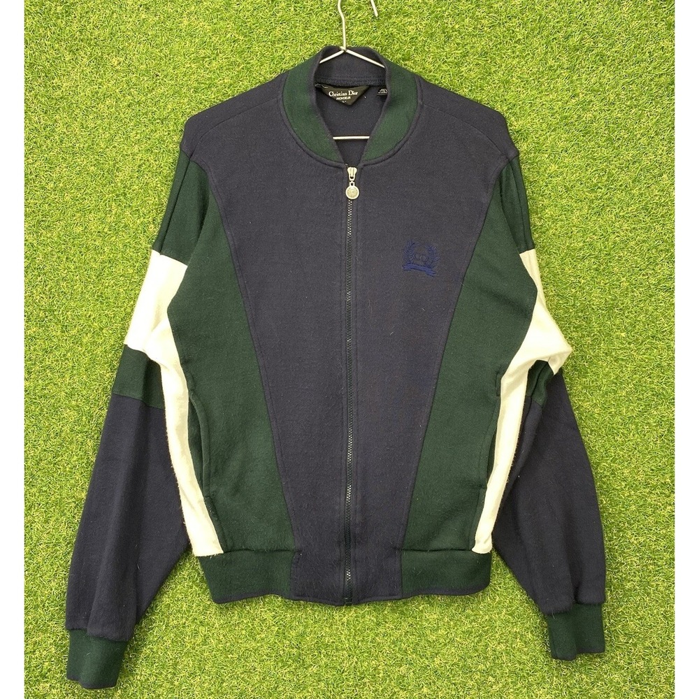 Christian Dior Sweatshirt Mens Large L 90s Track Jacket Sweat Suit Top